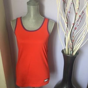 Adidas Orange & Purple Net Athletic Tank Top